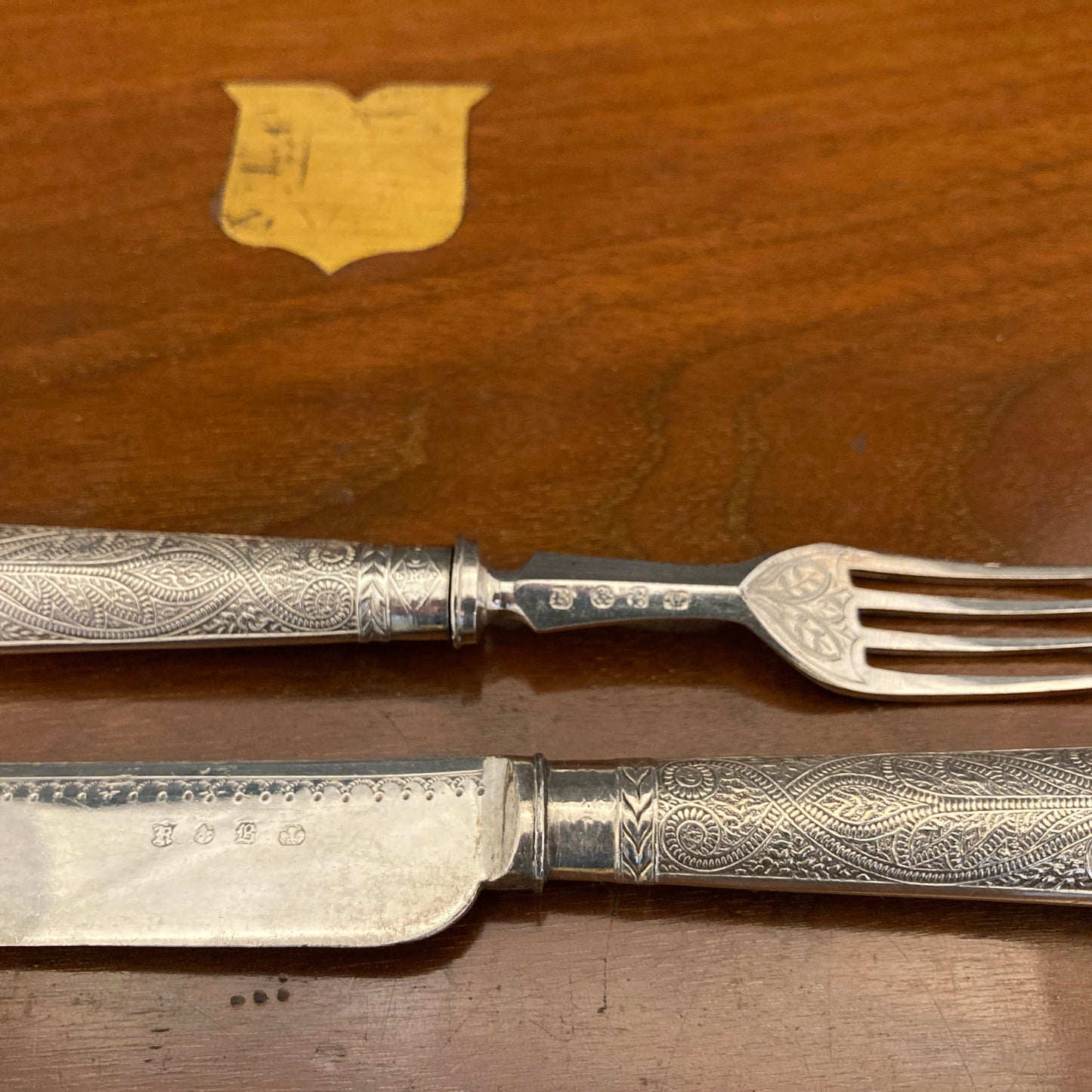 A boxed silver plated 12 place set