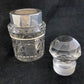 Antique silver and cut crystal smelling salts bottle