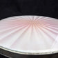 Sterling silver and pink iridescent guilloche enamel hand mirror