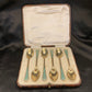 Antique Sterling silver and enamel boxed coffee spoon set