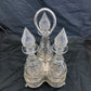 silverplated 3-Bottle Liqueur Decanter Stand Sheffield 1890