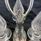 silverplated 3-Bottle Liqueur Decanter Stand Sheffield 1890