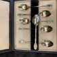 Sterling silver and enamel coffee spoons