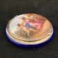 Sterling silver finely painted enamel compact