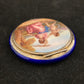 Sterling silver finely painted enamel compact