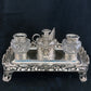 Antique silver double ink stand by Joseph Angel