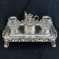 Antique silver double ink stand by Joseph Angel