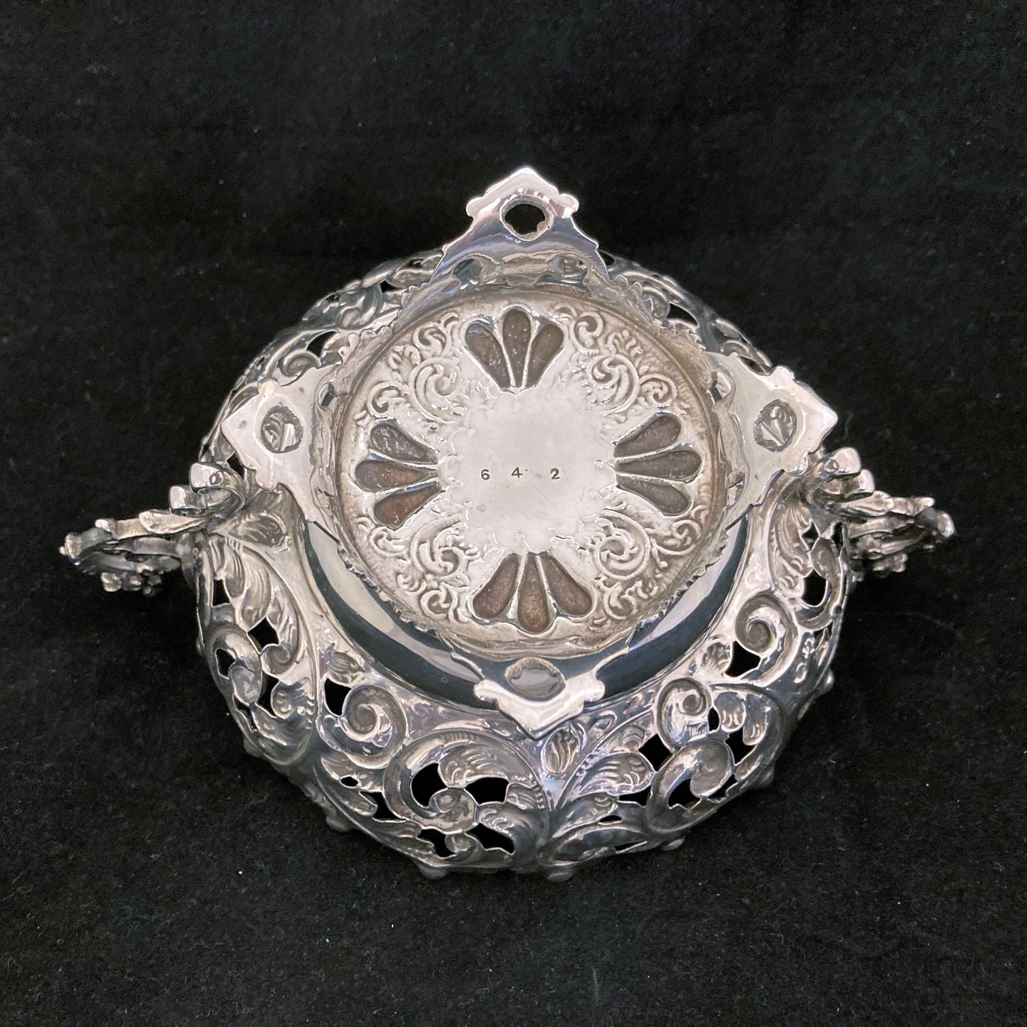 Pierced sterling silver Bon Bon dish