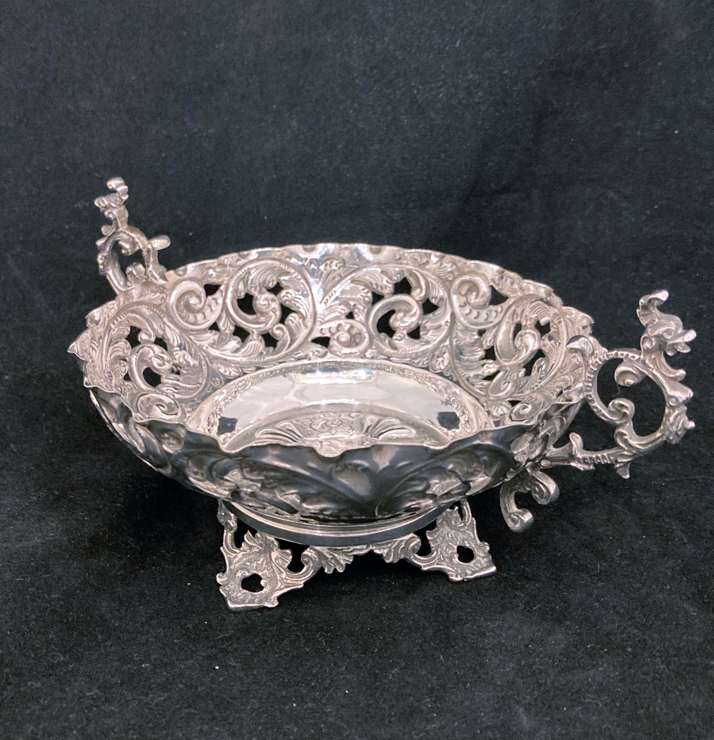 Pierced sterling silver Bon Bon dish