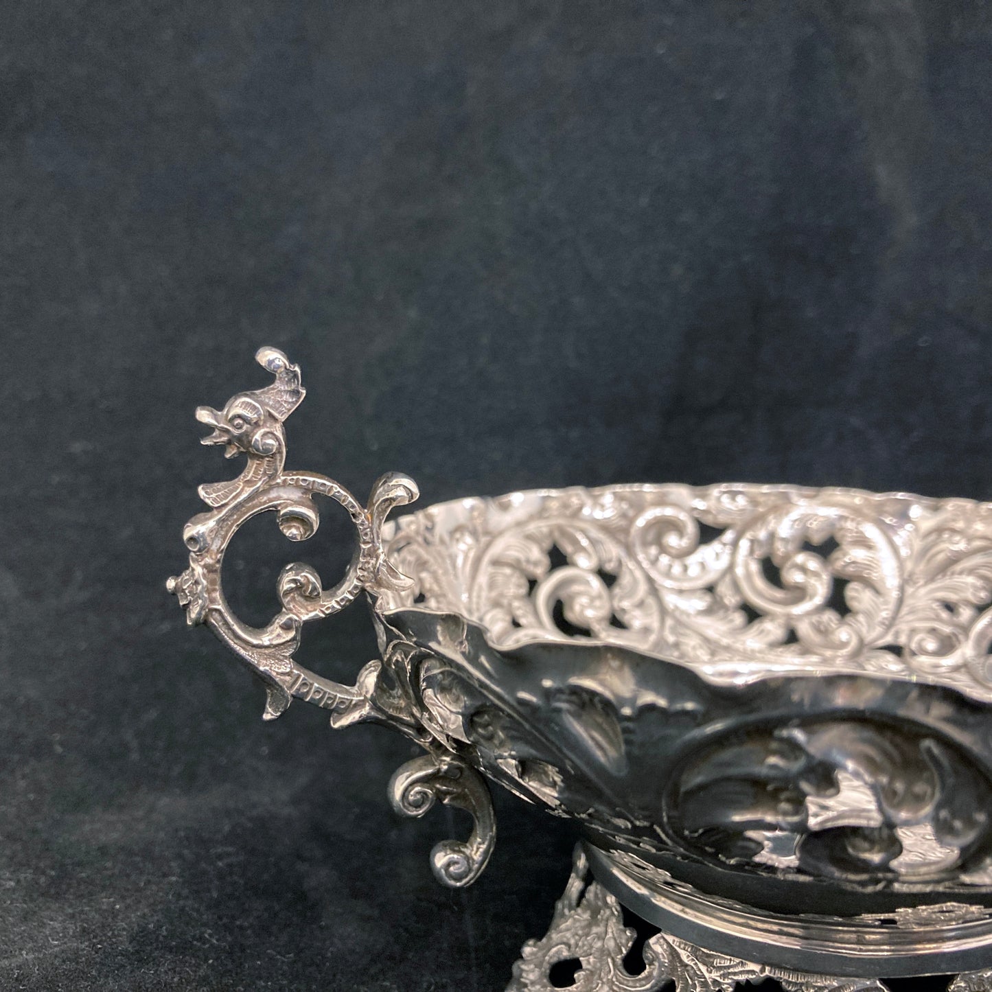 Pierced sterling silver Bon Bon dish