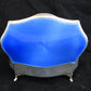 Sterling silver and blue guilloche enamel box by Walker & Hall