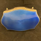 Sterling silver and blue guilloche enamel box by Walker & Hall