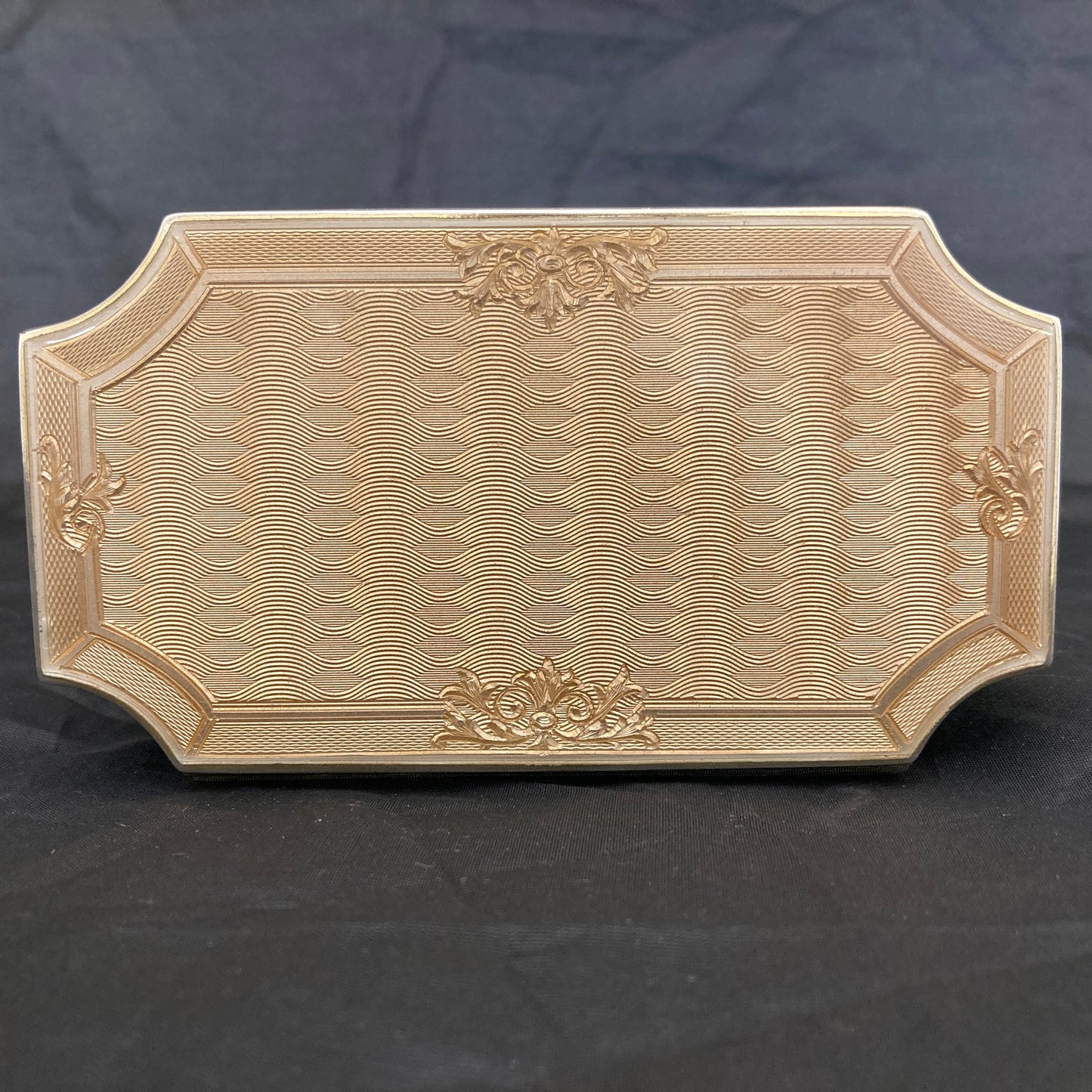 Large guilloche enamel sterling silver jewellery casket by Mappin & Webb