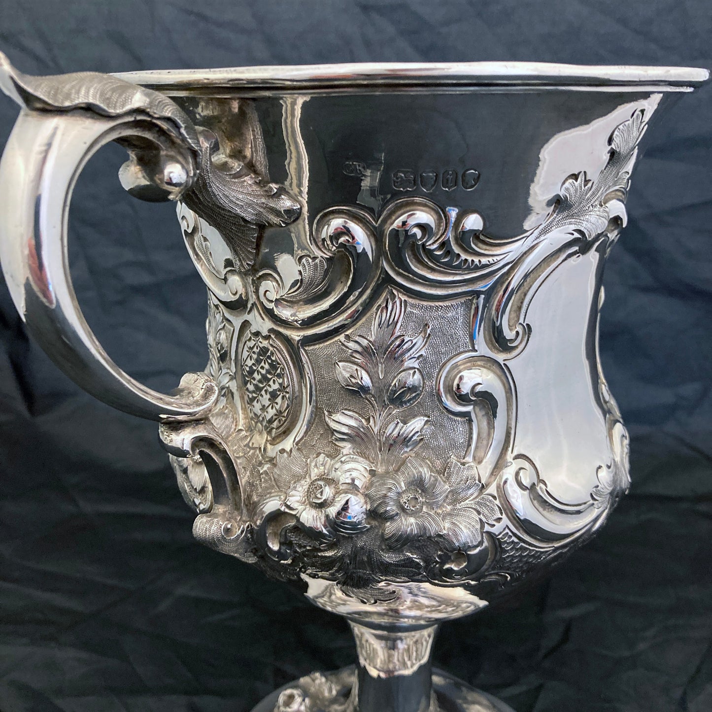 A wonderful sterling silver trophy cup by Charles Boyton