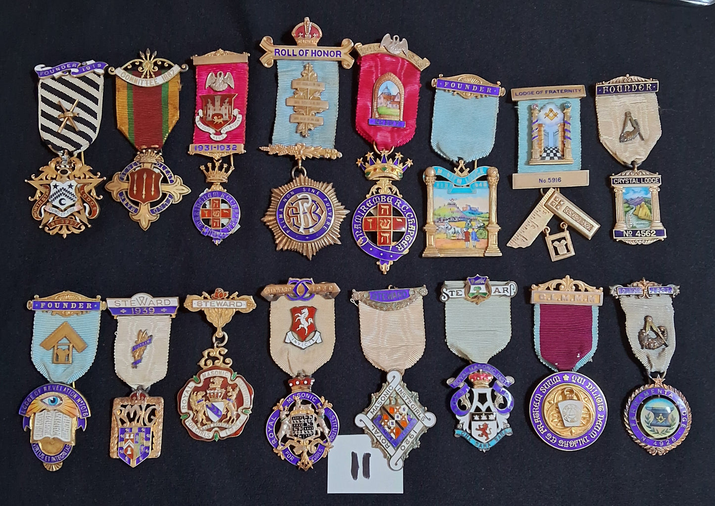 Large Masonic collection of Medals ,Badges ,jewels and paraphernalia