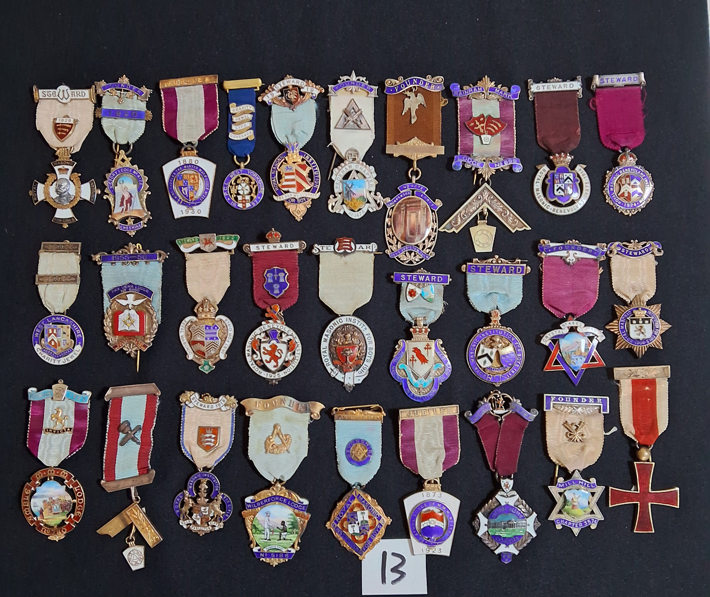 Large Masonic collection of Medals ,Badges ,jewels and paraphernalia