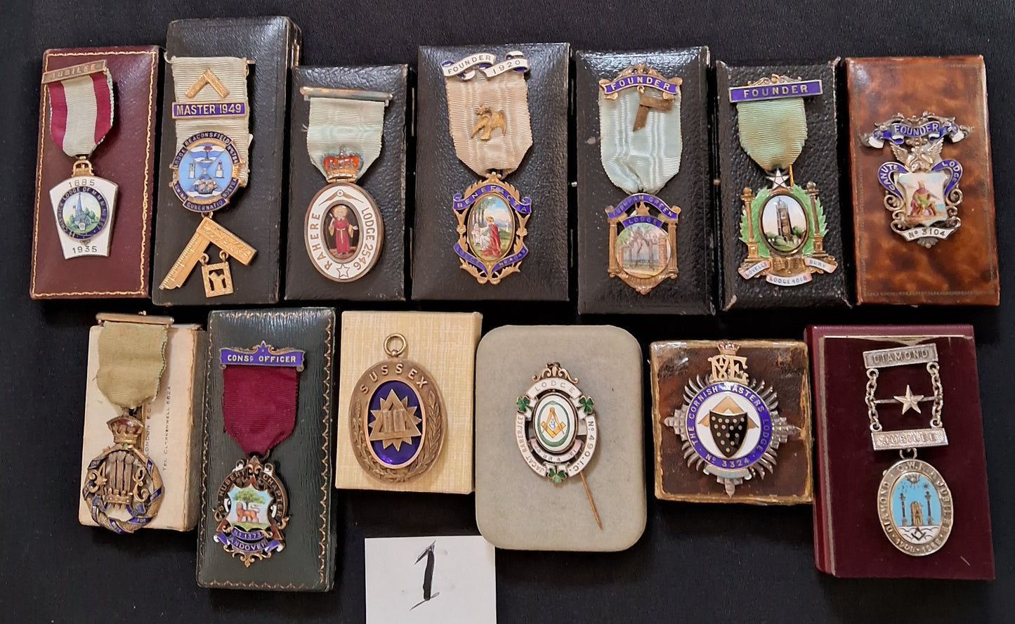 Large Masonic collection of Medals ,Badges ,jewels and paraphernalia