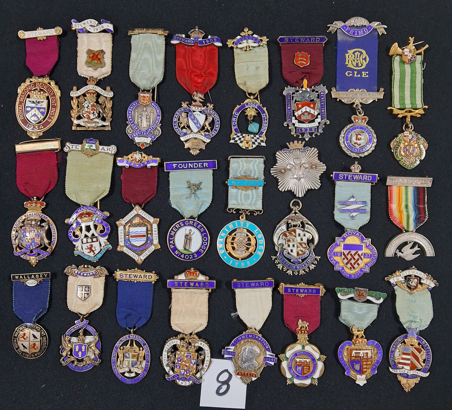 Large Masonic collection of Medals ,Badges ,jewels and paraphernalia