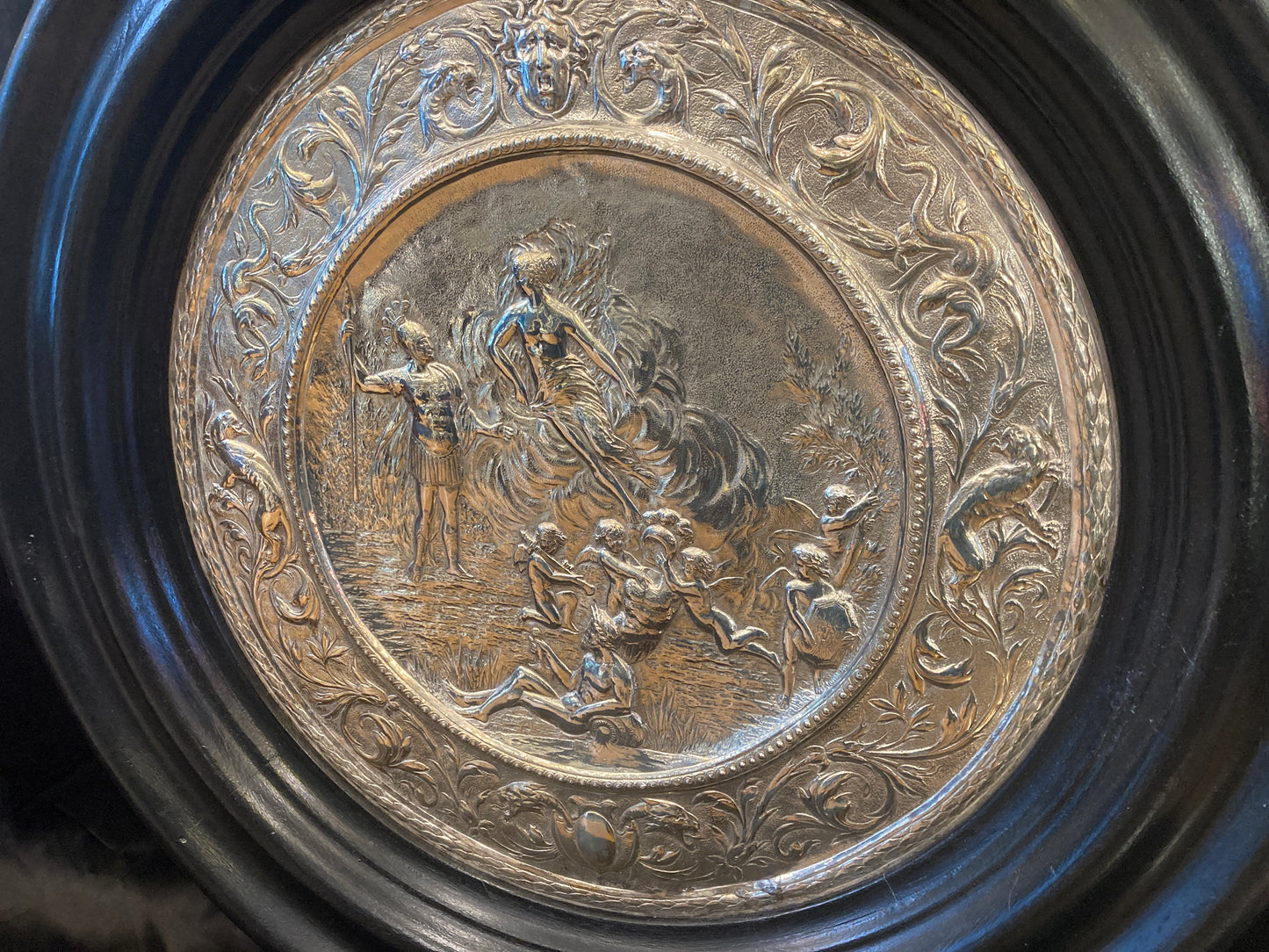 A large Elkington silverplated wall paque