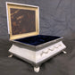 Large Solid Silver Pique Inlaid Jewellery Box - William Comyns London 1906