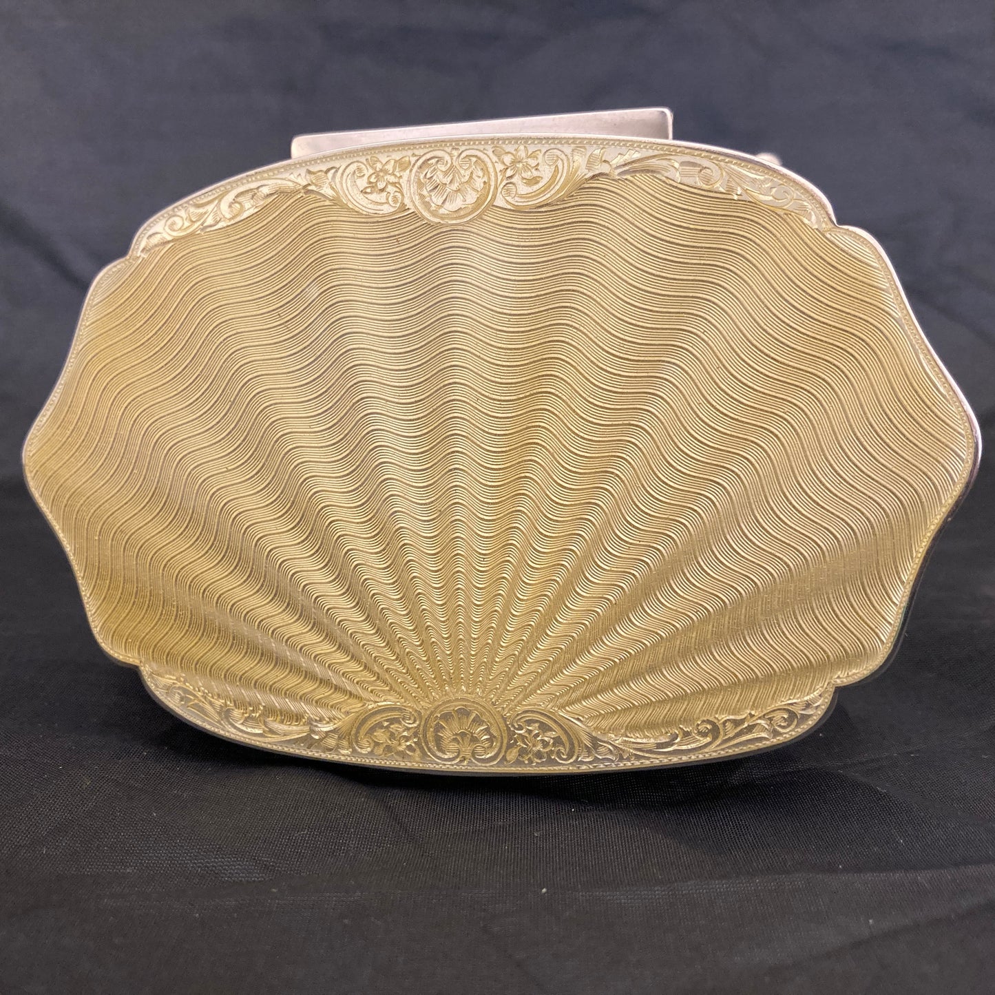 Stunning quality sterling silver and guilloche enamel jewellery box