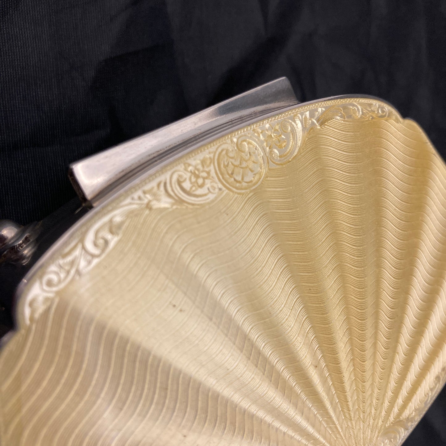 Stunning quality sterling silver and guilloche enamel jewellery box