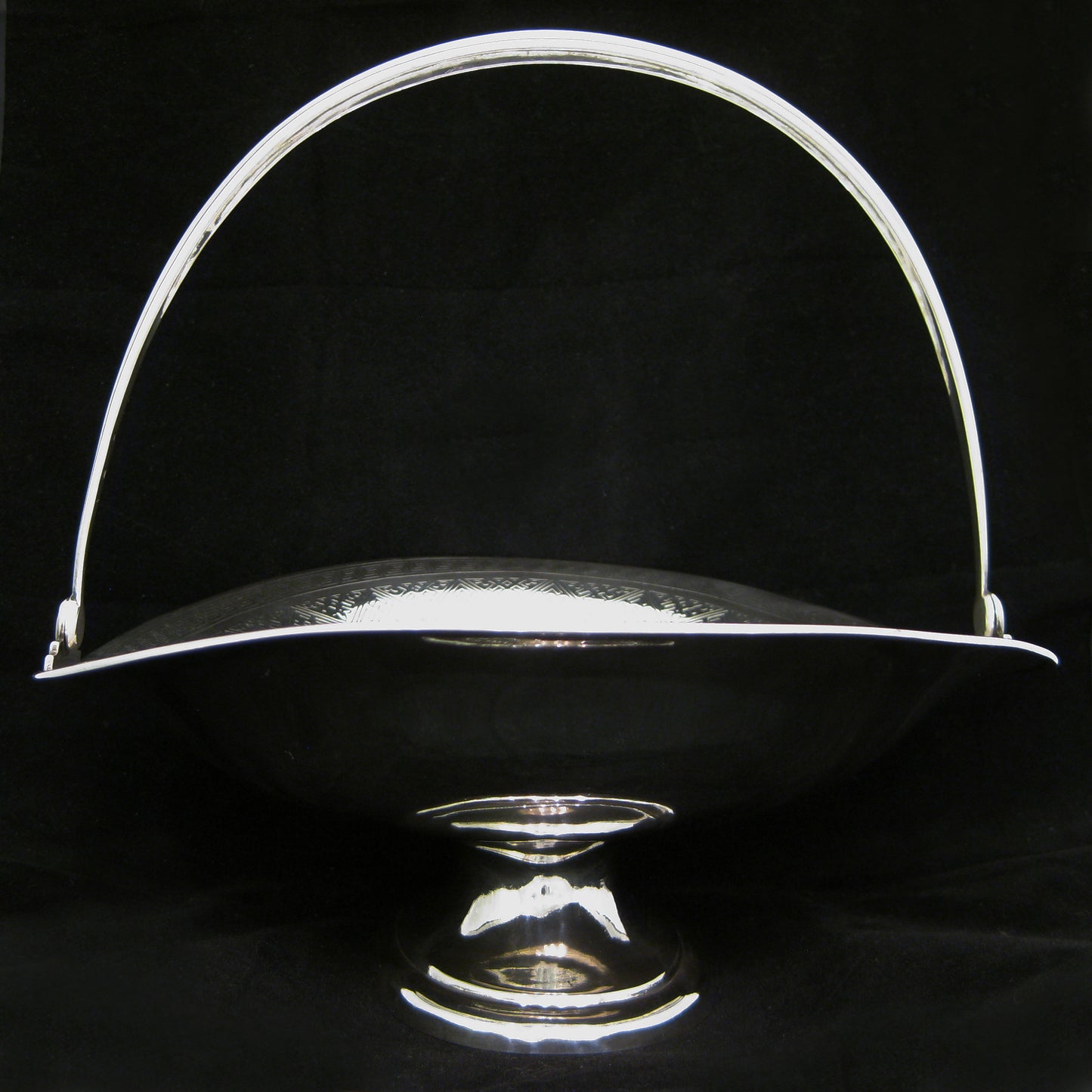 Russian silver tazza basket