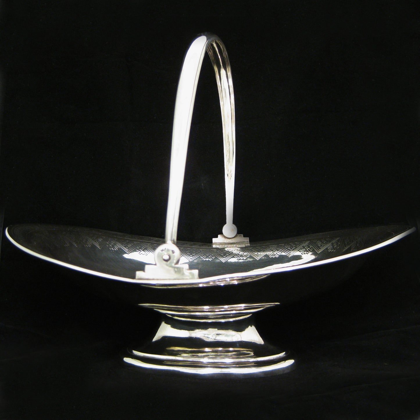 Russian silver tazza basket