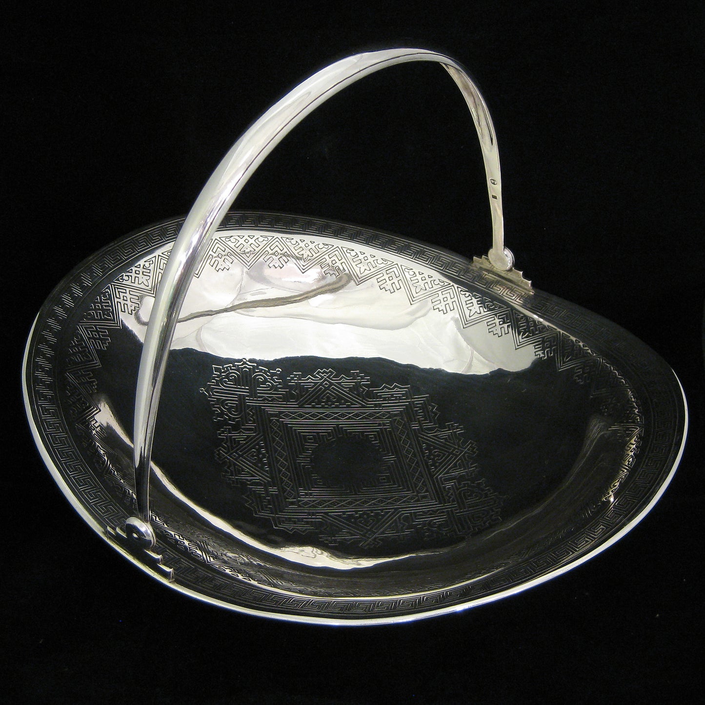 Russian silver tazza basket