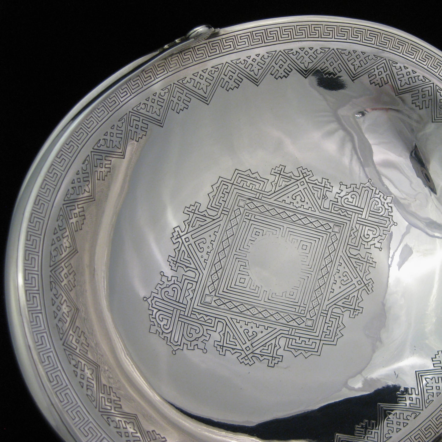 Russian silver tazza basket