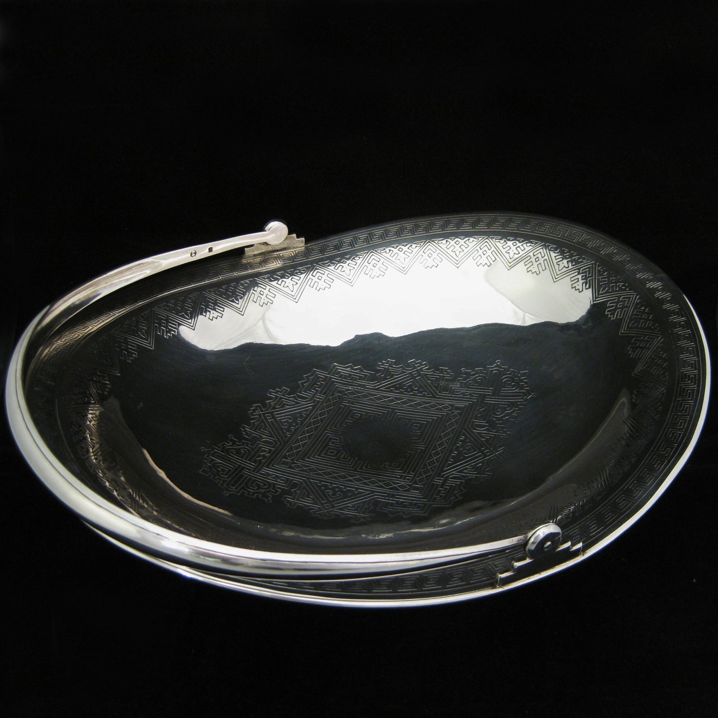 Russian silver tazza basket