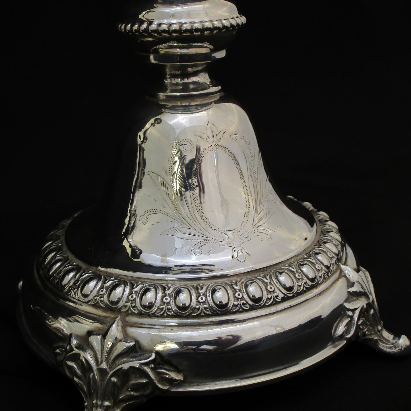 A pair of silver candlesticks – German