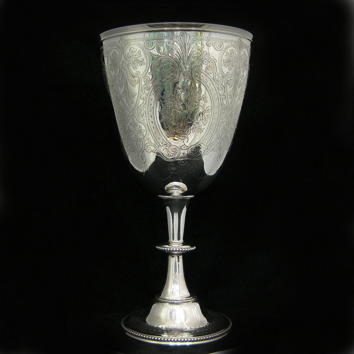 A stunning silver trophy cup