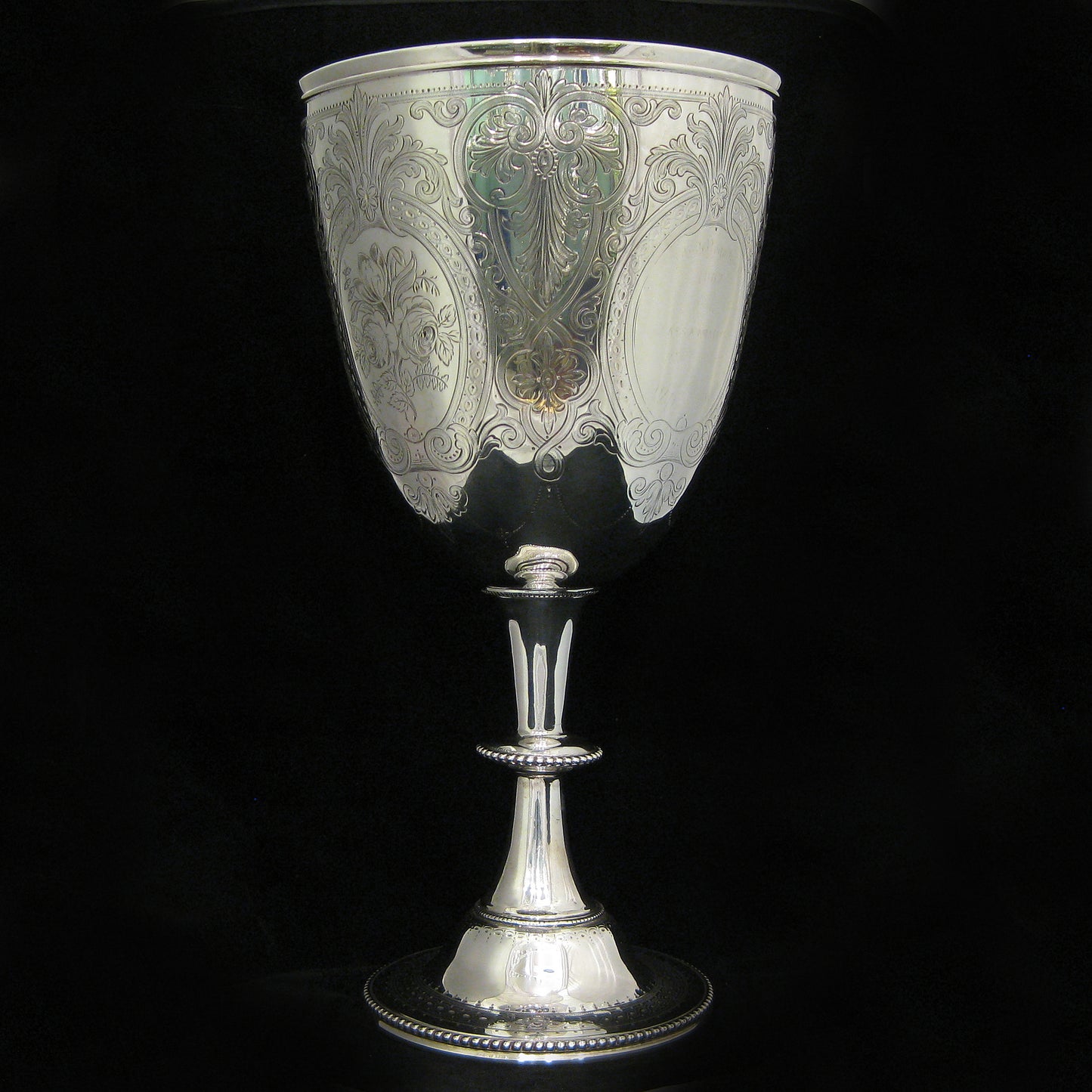 A stunning silver trophy cup