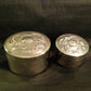 A pair Antique Chinese Export Sterling Silver Boxes.