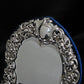 Beautiful Heart shaped silver table mirror By Goldsmith & Silversmiths