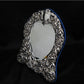 Beautiful Heart shaped silver table mirror By Goldsmith & Silversmiths
