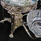 Old Sheffield plate Georgian cut crystal center piece