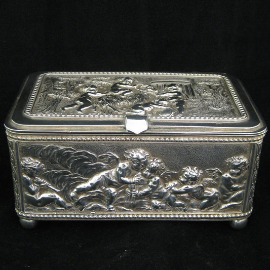 An relief electrotype jewelry box.