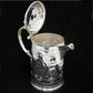 A rare silver plated beer flagon