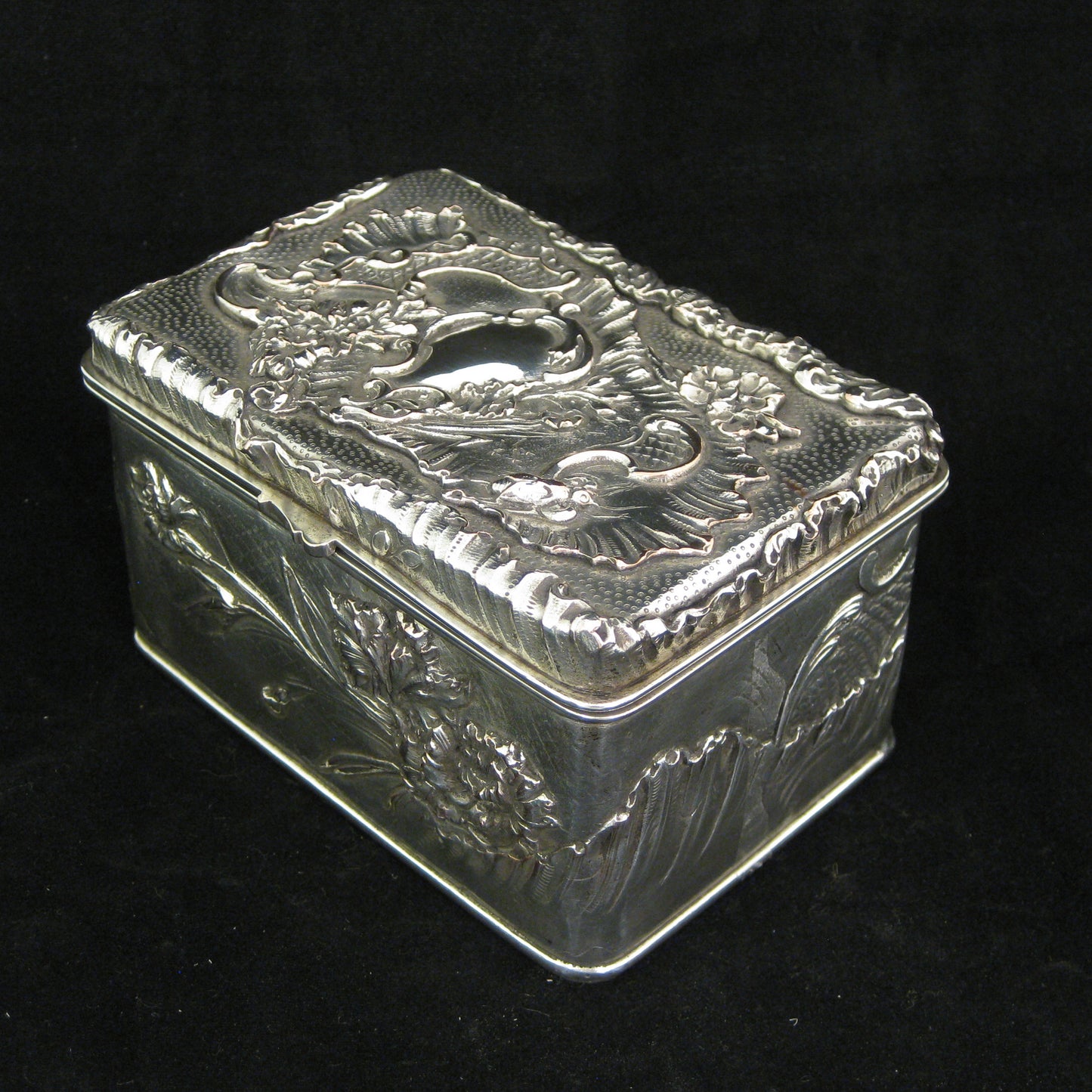 An art Nouveau Electrotype jewelry box