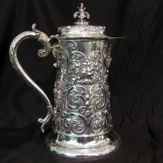 Exceptional Silver Beer Jug by Hennell.